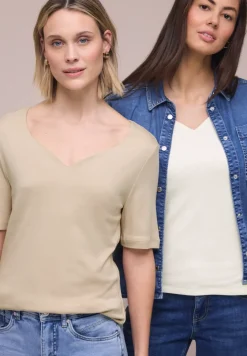 Shirt met hartvormige halslijn in een pak van 2