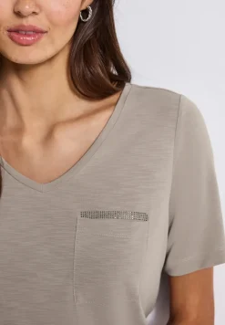 Shirt met juwelendetail