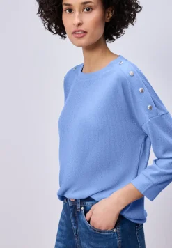 Shirt met knoopdetail