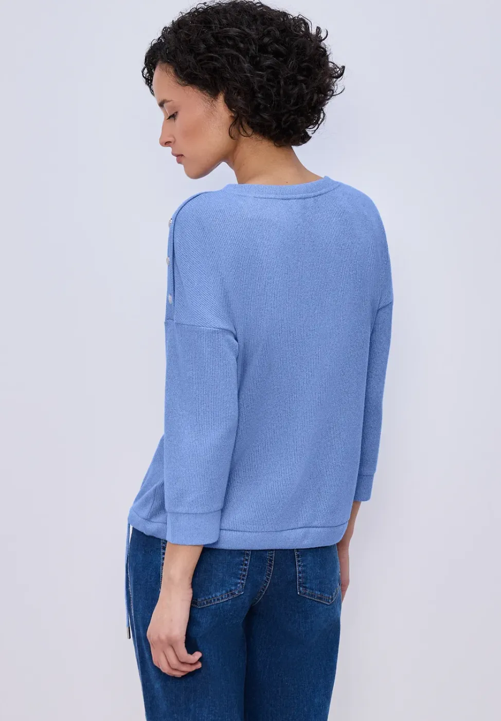 Shirt met knoopdetail