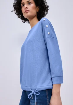 Shirt met knoopdetail