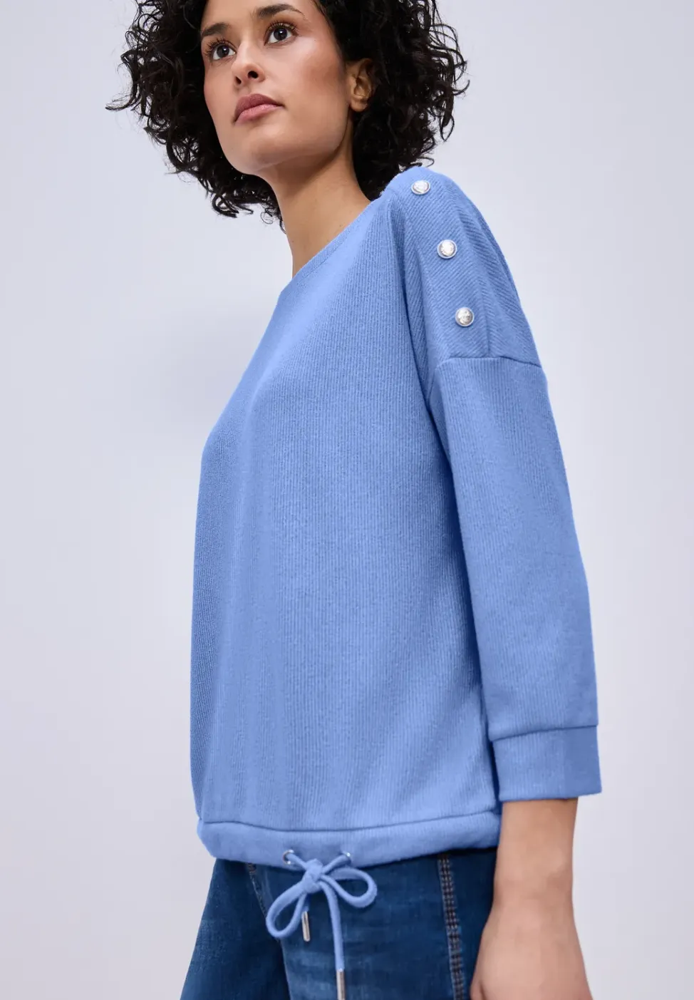 Shirt met knoopdetail