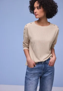 Shirt met knoopdetail