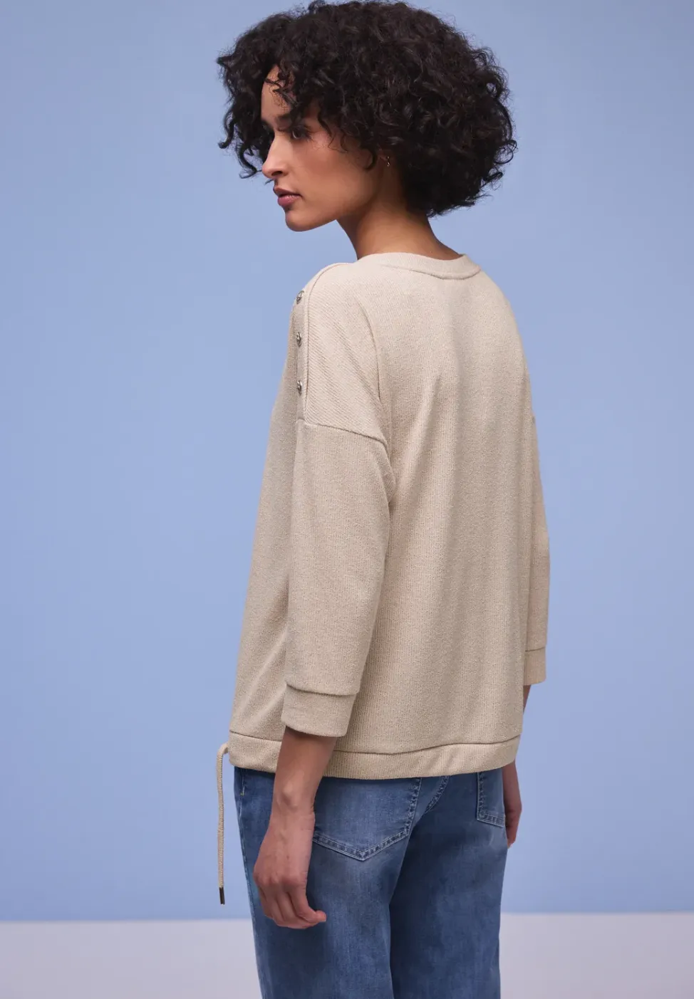 Shirt met knoopdetail