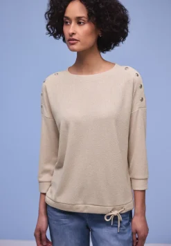 Shirt met knoopdetail