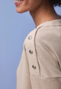 Shirt met knoopdetail