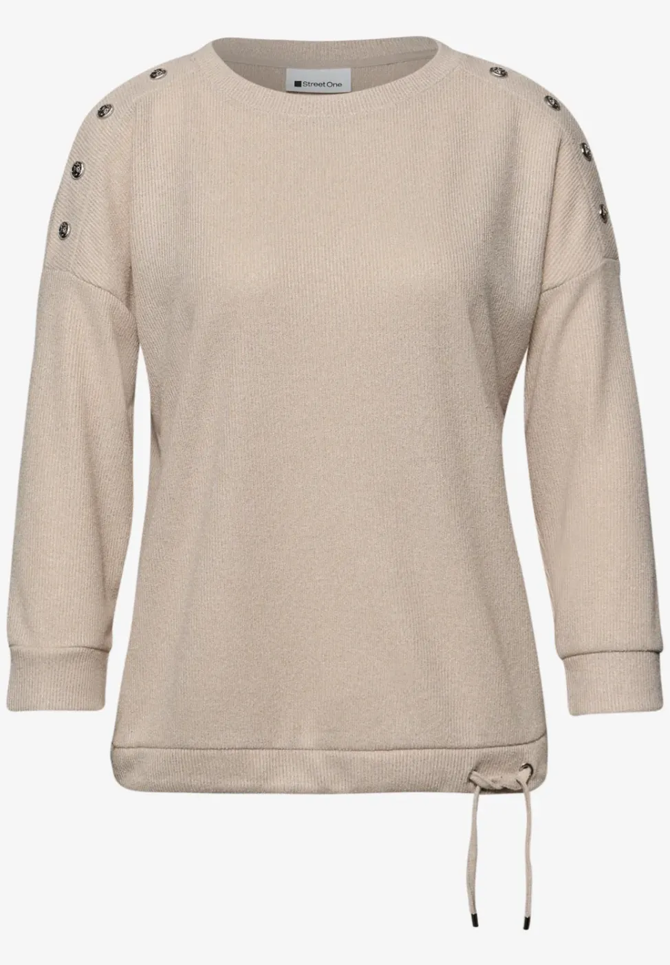 Shirt met knoopdetail