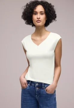 Shirt met knoopdetail