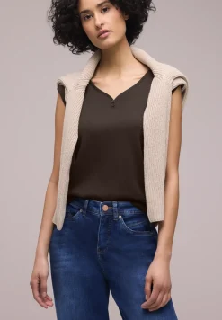 Shirt met knoopdetail
