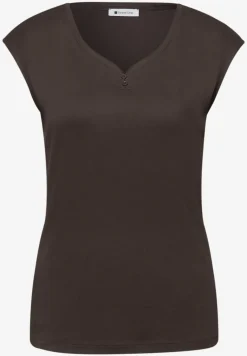 Shirt met knoopdetail