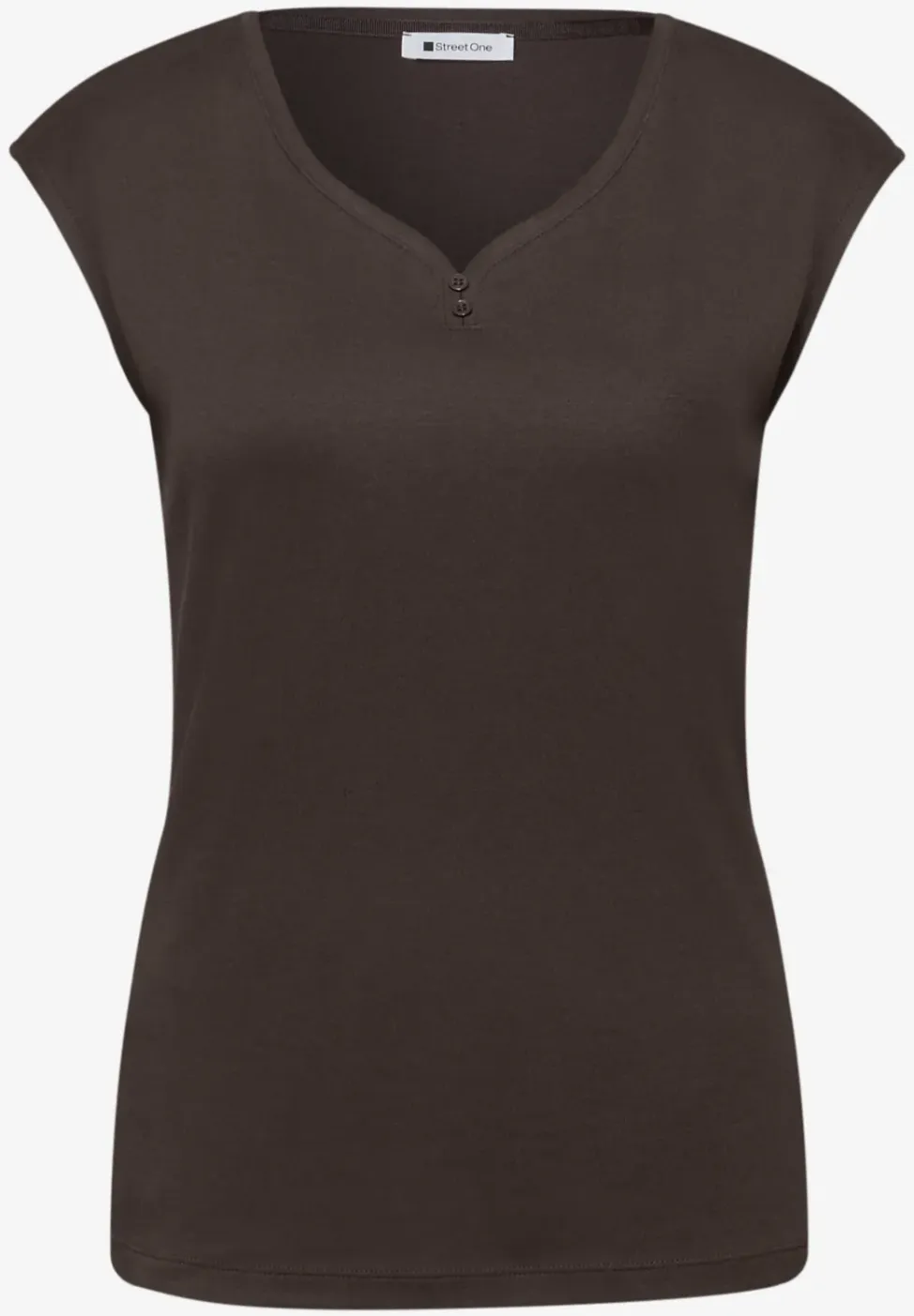 Shirt met knoopdetail