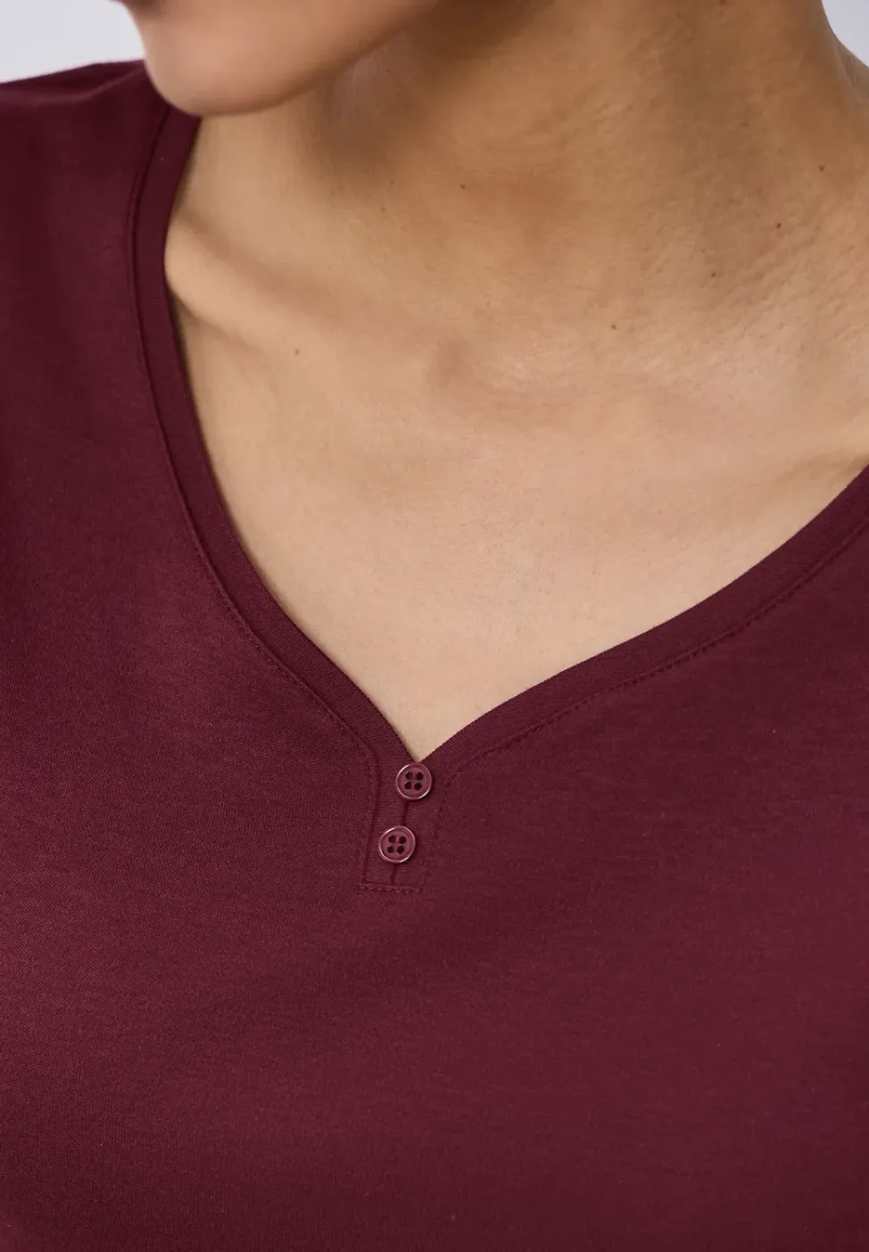 Shirt met knoopdetail