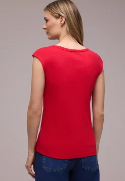 Shirt met knoopdetail