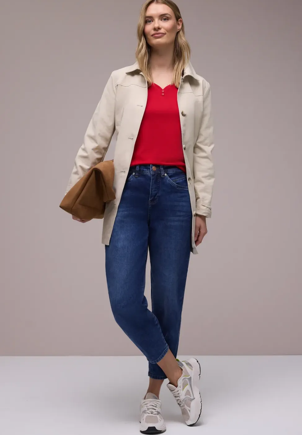 Shirt met knoopdetail