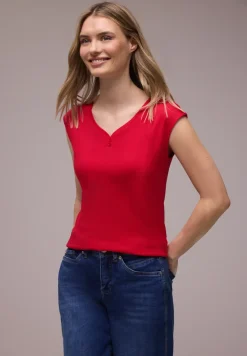 Shirt met knoopdetail