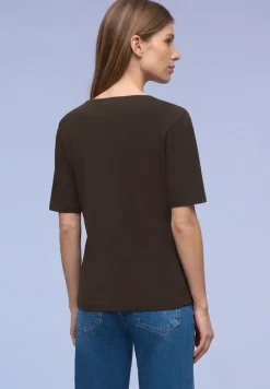 Shirt met knoopdetail