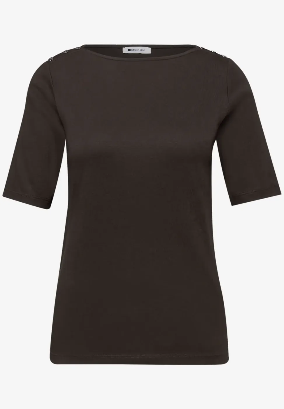 Shirt met knoopdetail