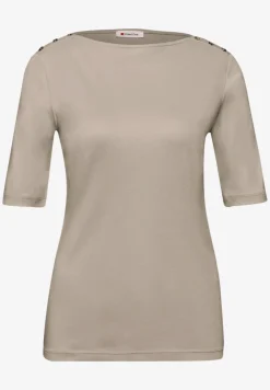 Shirt met knoopdetail