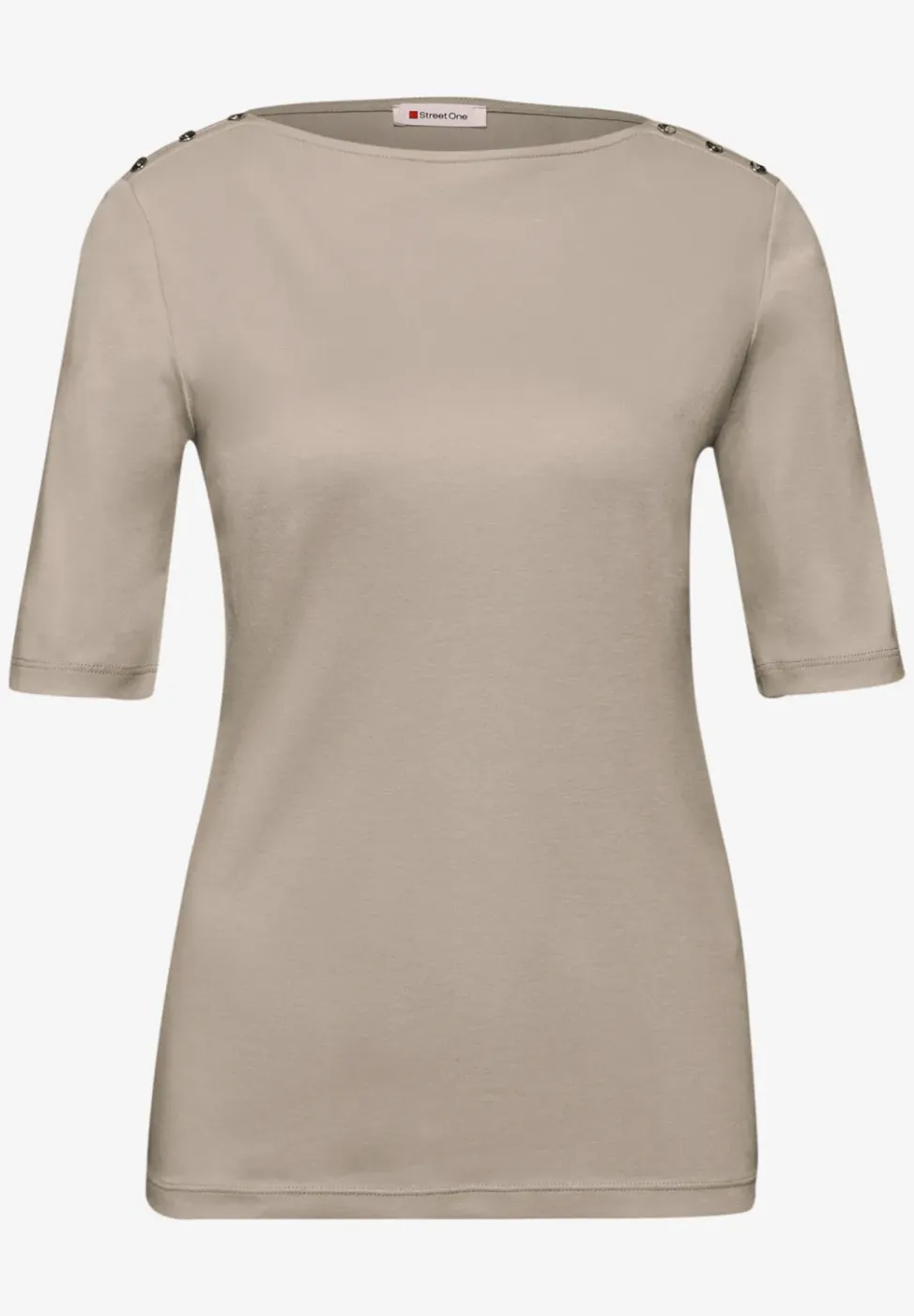 Shirt met knoopdetail