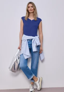 Shirt met knoopdetail
