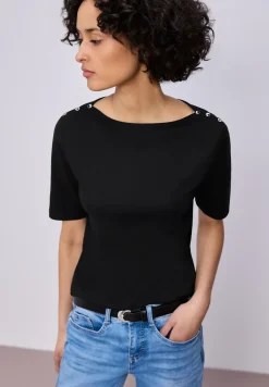 Shirt met knoopdetail