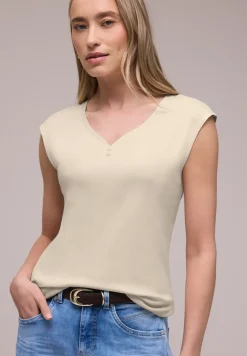 Shirt met knoopdetail