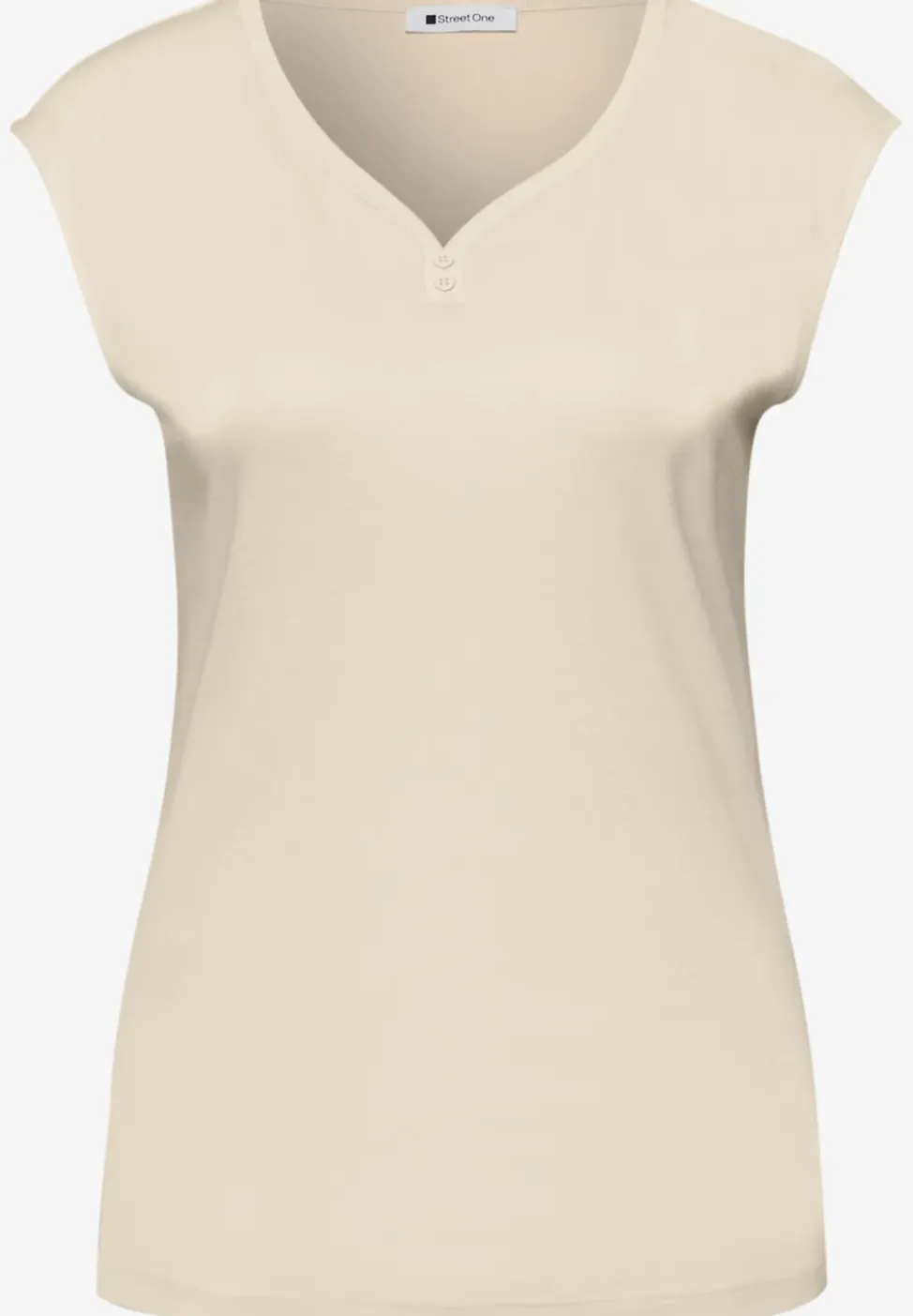 Shirt met knoopdetail