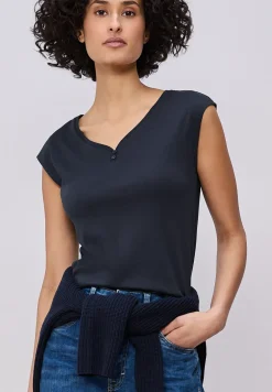 Shirt met knoopdetail