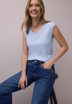 Shirt met knoopdetail