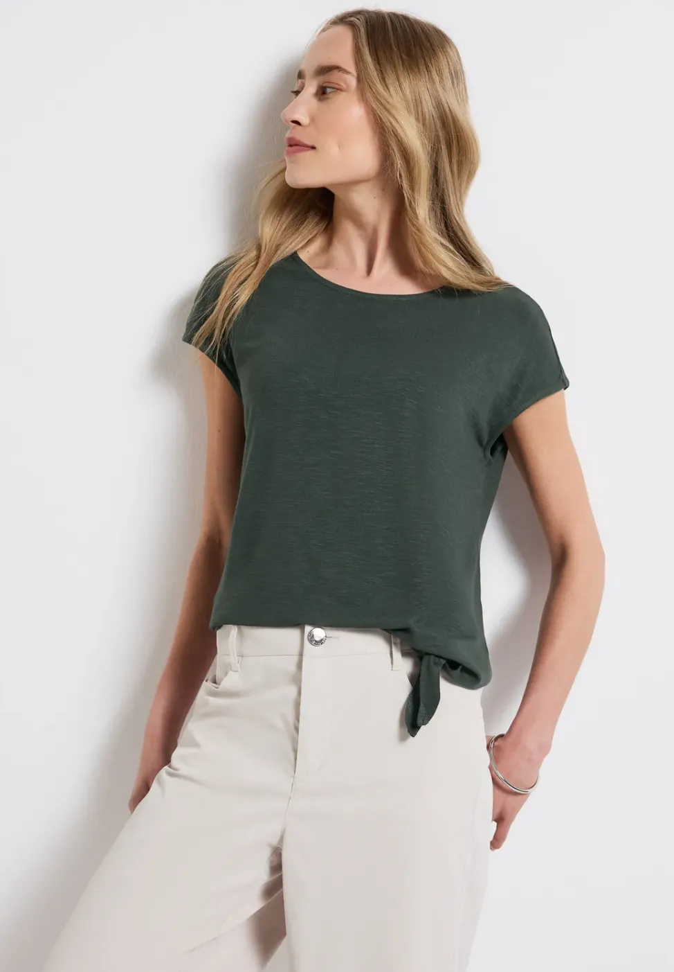 Shirt met knoopdetail