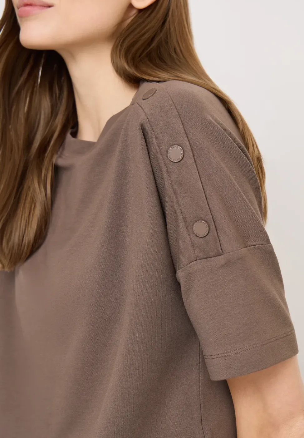 Shirt met knoopdetail