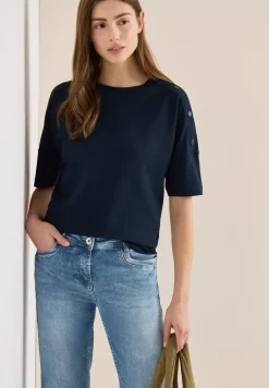 Shirt met knoopdetail