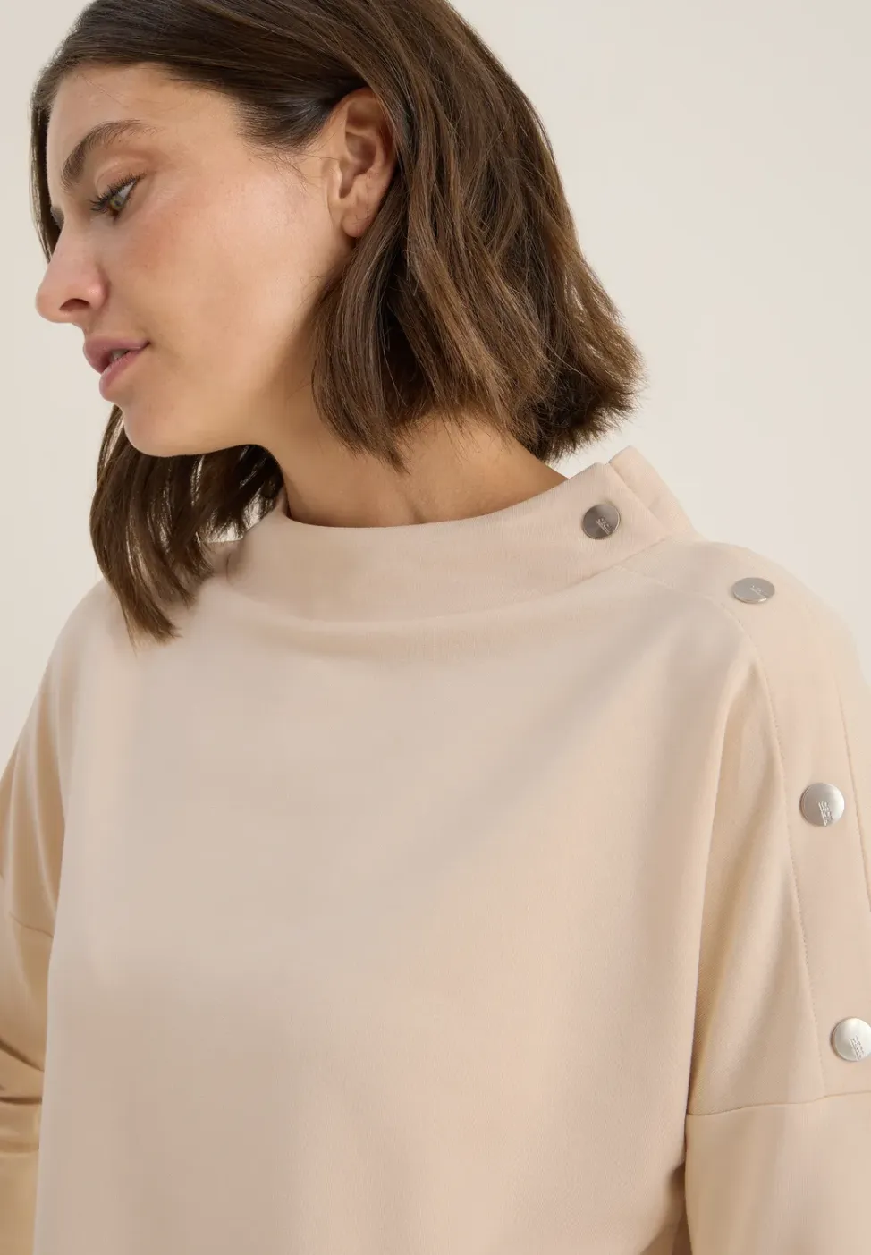 Shirt met knoopdetail