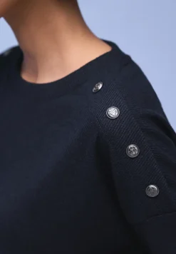 Shirt met knoopdetail