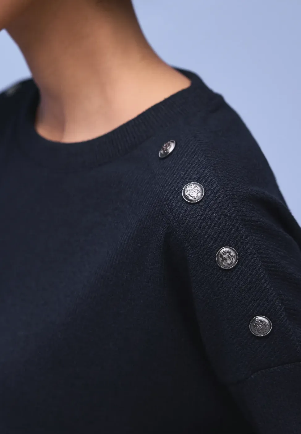 Shirt met knoopdetail