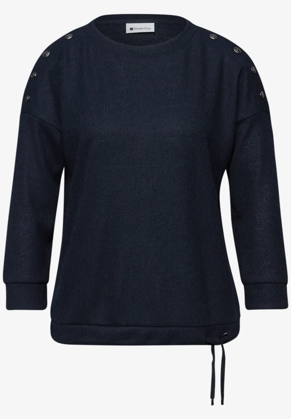 Shirt met knoopdetail