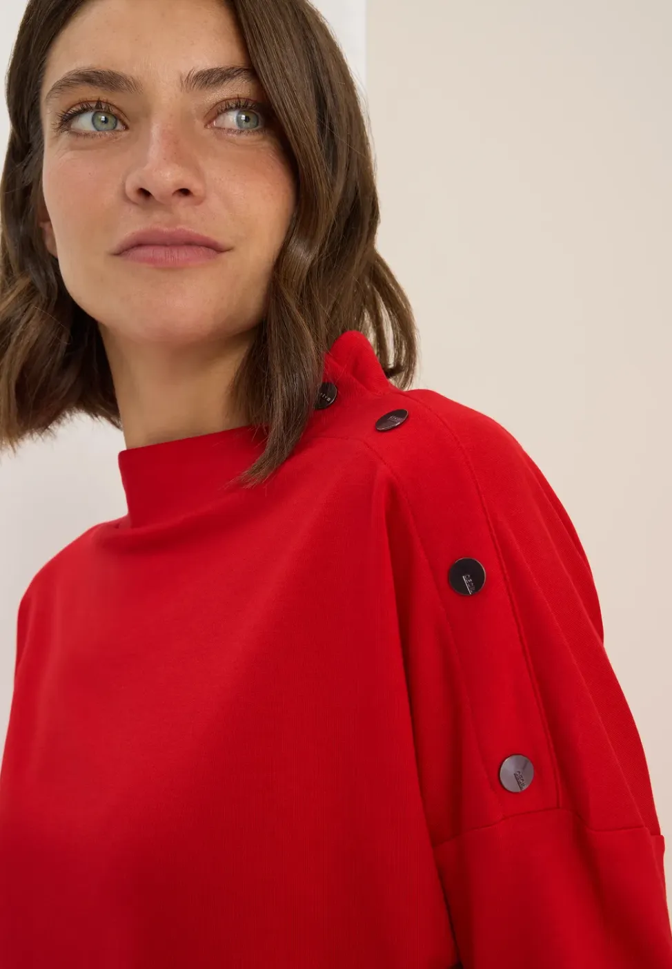 Shirt met knoopdetail