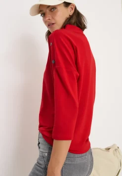Shirt met knoopdetail