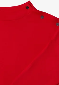 Shirt met knoopdetail