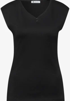 Shirt met knoopdetail