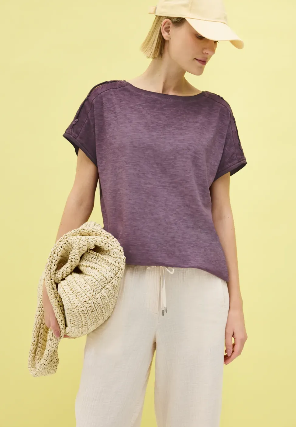 Shirt met knoopdetail