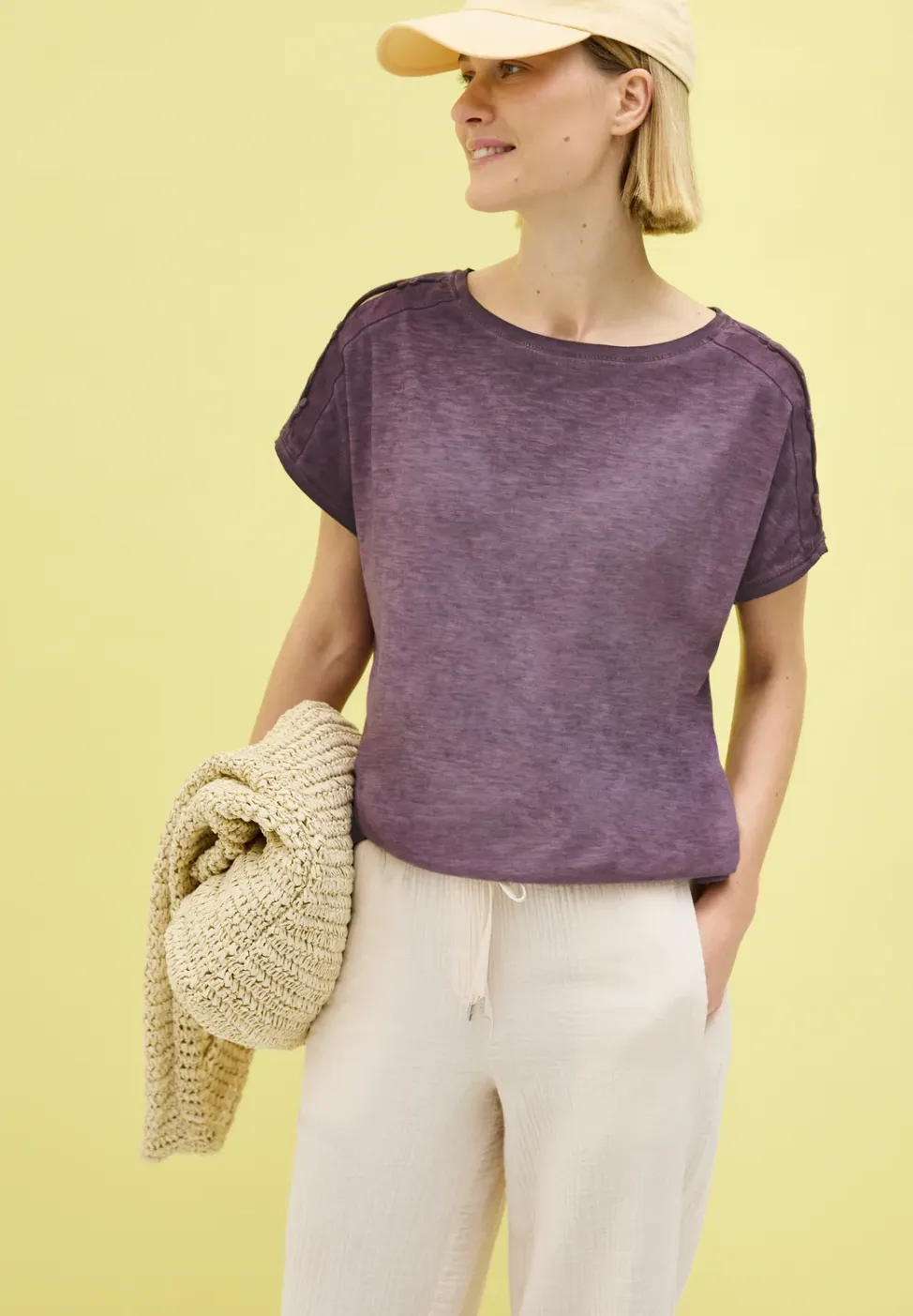 Shirt met knoopdetail