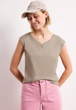Shirt met knoopdetail