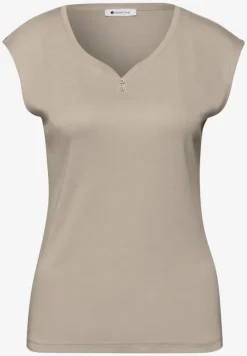 Shirt met knoopdetail