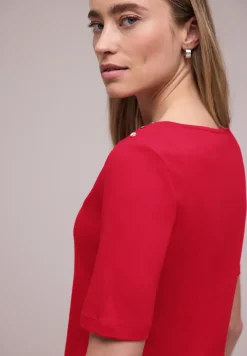 Shirt met knoopdetail
