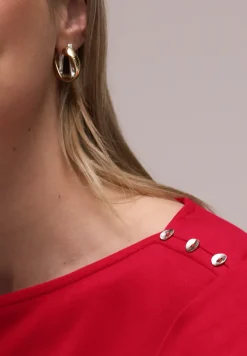 Shirt met knoopdetail