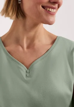 Shirt met knoopdetail