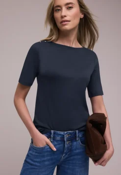 Shirt met knoopdetail