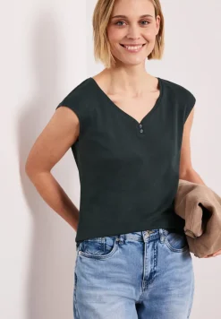 Shirt met knoopdetail
