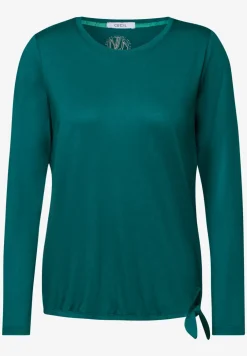 Shirt met knoop in de zoom
